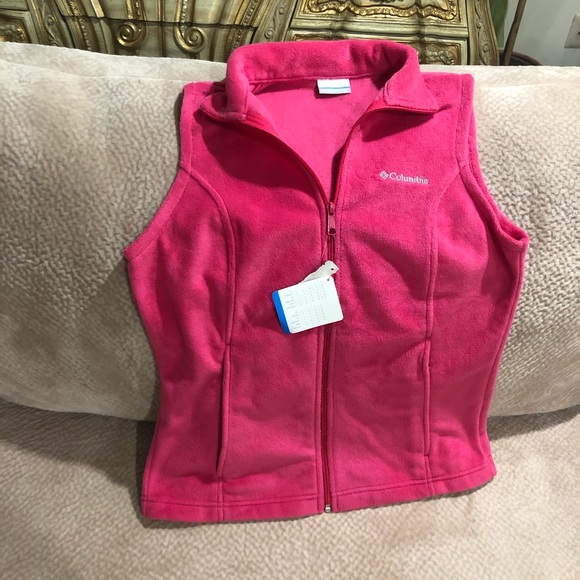 Columbia Jackets & Blazers - Columbia New Pink Fleece Vest SZ S